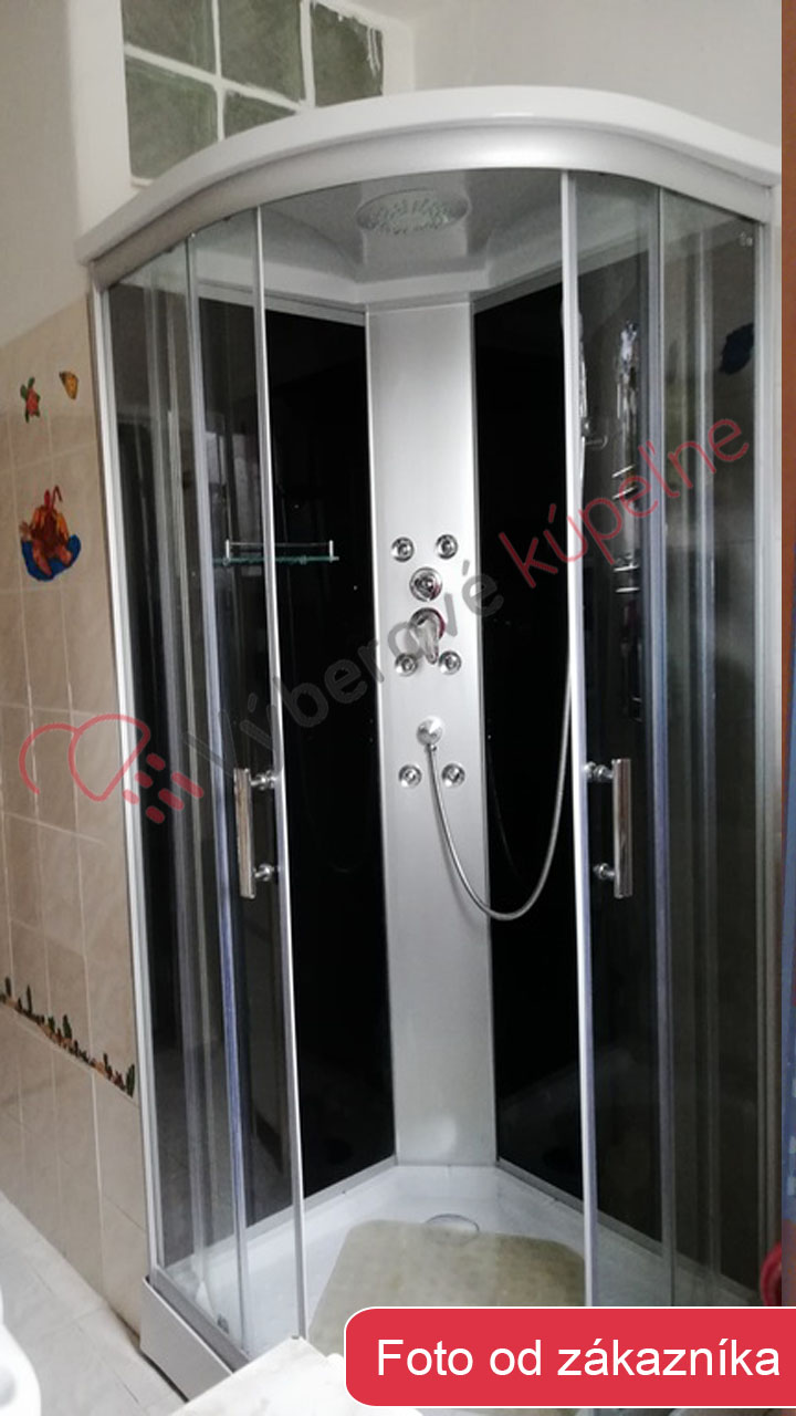 Sanotechnik QuickLine Punto - sprchový box štvrťkruh - 90x90x215cm