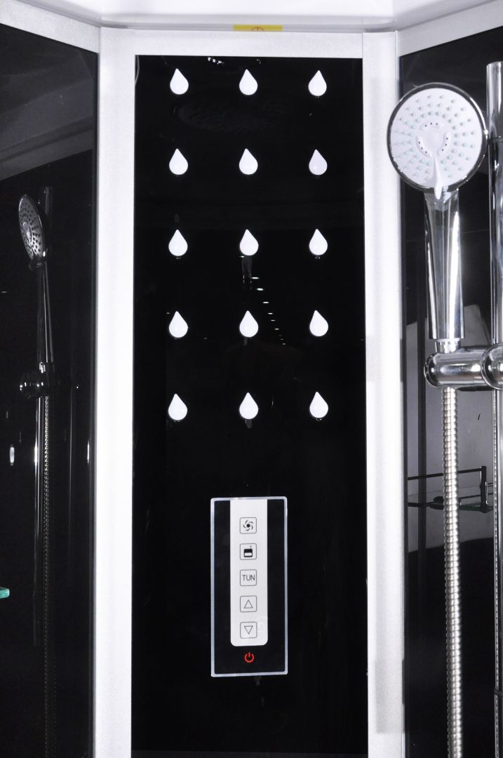 Sanotechnik - QuickLine Vita - sprchový box s hlbokou vaničkou - štvrťkruh 90x90x215cm